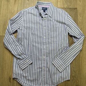 Aeropostale Men's Slim Fit Dress Shirt Small Striped Preowned‎